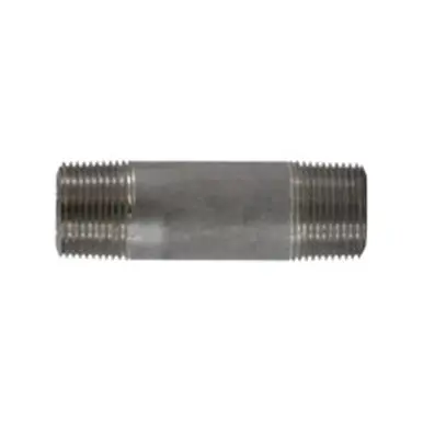 Midland Industries 51103 - Seamless Pipe Nipple, 1" MPT x 1" MPT, 3" L, Stainless Steel, SCH 80