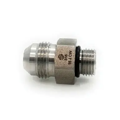 Midland Industries SS6401-R-06-04.062 - Adapter, 3/8" Male ORB x 1/4" NPT(M), Stainless Steel