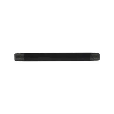 Midland Industries 57011 - Welded Pipe Nipple, 1/8" MPT x 1/8" MPT, 6" L, Steel, Black, SCH 40