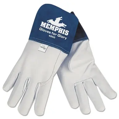 MCR 4850L Gloves for Glory Welding Gloves, L, Blue/White (12pk)
