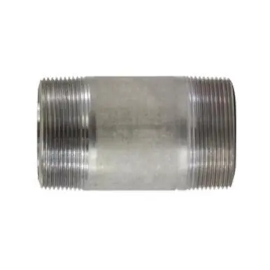 Midland Industries 51187 - Seamless Pipe Nipple, 2-1/2" MPT x 2-1/2" MPT, 6" L, Stainless Steel, SCH