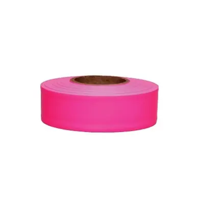 Presco TFPG Taffeta Flagging Tape, 1-3/16" x 150‘, Fluorescent Pink (12pk)