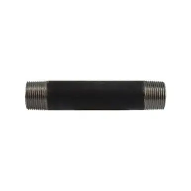 Midland Industries 59110SMLS - Seamless Pipe Nipple, 1" MPT x 1" MPT, 7" L, Steel, Black, SCH 80