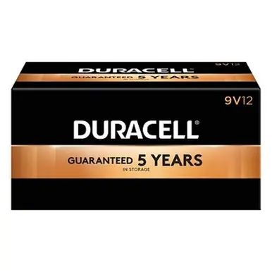Duracell MN1604BKD CopperTop 9V Alkaline Battery, 12-Pack
