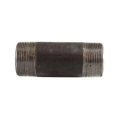Midland Industries 59150SMLS - Seamless Pipe Nipple, 1-1/2" MPT x 1-1/2" MPT, 7" L, Steel, Black,