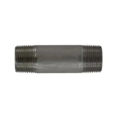 Midland Industries 52104 - Seamless Pipe Nipple, 1" MPT x 1" MPT, 3-1/2" L, Stainless Steel, SCH 80