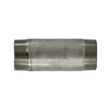 Midland Industries 49160 - Welded Pipe Nipple, 2" MPT x 2" MPT, 2" L, Stainless Steel, SCH 40