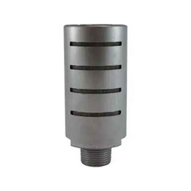 Midland Industries 28369 - Slit Pattern High Flow Muffler, 3/8" Nominal, MPT, Aluminum