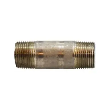 Midland Industries 51086 - Seamless Pipe Nipple, 3/4" MPT x 3/4" MPT, 4" L, Stainless Steel, SCH 80