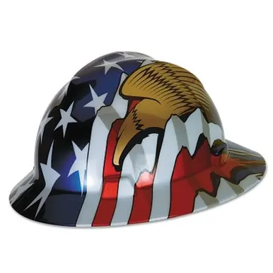 MSA 10071159 V-Gard Helmet, American Flag