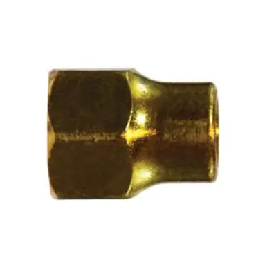 Midland Industries 10030 - Hex Long forged Nut, 3/8" SAE 45° Flare, Brass