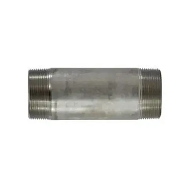 Midland Industries 49200 - Welded Pipe Nipple, 3" MPT x 3" MPT, Close L, Stainless Steel, SCH 40