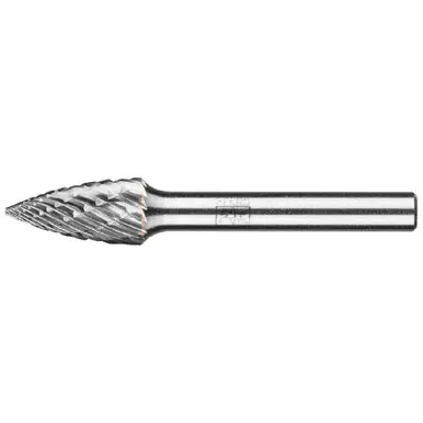 PFERD 28031 Carbide Bur - Tree (Pointed End), OMNI Cut 3/8" x 3/4" x 1/4" Shank - SG-3 L6