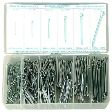 Precision Brand 12905 Cotter Pin Assortment, Steel