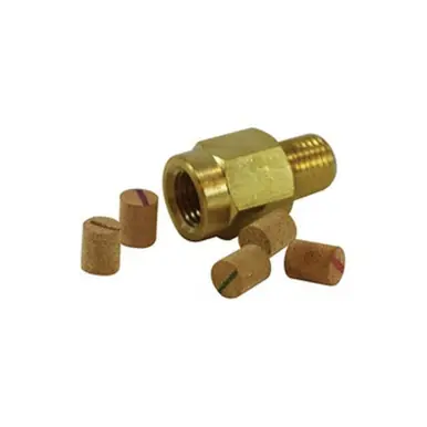 Midland Industries 28350 - Pressure Snubber, 1/4" Inlet Pipe, 1/4" Outlet Pipe, 10 um, Brass