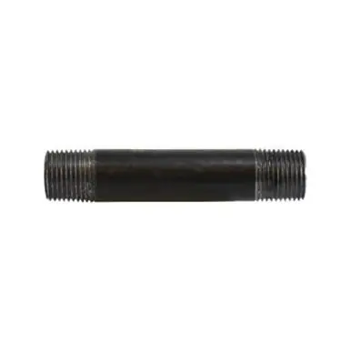 Midland Industries 59067SMLS - Seamless Pipe Nipple, 1/2" MPT x 1/2" MPT, 4-1/2" L, Steel, Black,
