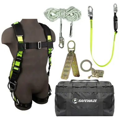 Safewaze FS123-L/XL - PRO Bag Kit FS285-L/XL Harness, FS700-50 VLL, FS1120 Grab, FS560 Lanyard,