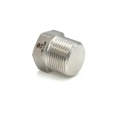 Midland Industries SS5406-P-08 - Hex Pipe Plug, 1/2" NPT, Stainless Steel