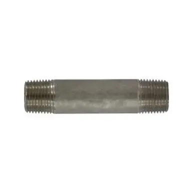 Midland Industries 52063 - Seamless Pipe Nipple, 1/2" MPT x 1/2" MPT, 2-1/2" L, Stainless Steel, SCH