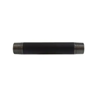 Midland Industries 59087SMLS - Seamless Pipe Nipple, 3/4" MPT x 3/4" MPT, 4-1/2" L, Steel, Black,