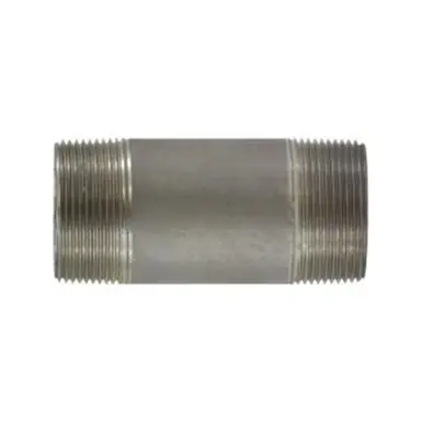 Midland Industries 51146 - Seamless Pipe Nipple, 1-1/2" MPT x 1-1/2" MPT, 4-1/2" L, Stainless Steel,