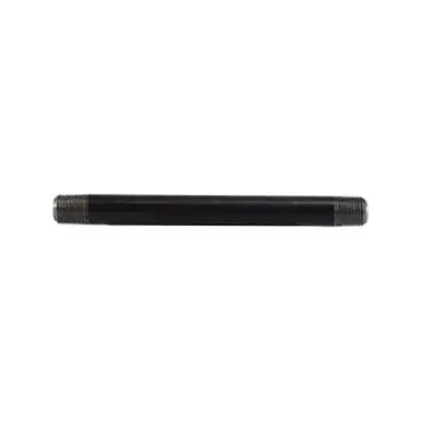 Midland Industries 59006SMLS - Seamless Pipe Nipple, 1/8" MPT x 1/8" MPT, 3-1/2" L, Steel, Black,