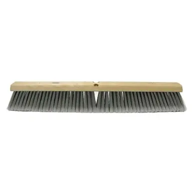 Weiler 42098 Flagged Silver Polystyrene Fine Sweep Brush, 36" Block, 3" Trim