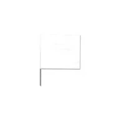 Presco 4530W Stake Flag, 4" x 5", 30" Height, White (100pk)