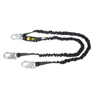 Safewaze 023-2101 - Arc Flash 6‘ Energy Absorbing Lanyard Aramid, Dual Leg, Snap Hooks