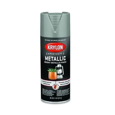 Krylon Industrial K01404777 Metallic Paint, Chrome Aluminum, 11 oz Aerosol