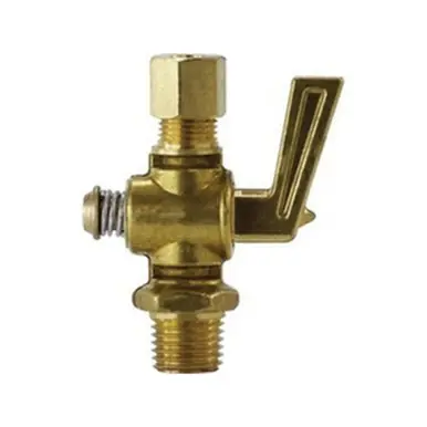 Midland Industries 09201-0504 - Shut-Off Cock, 5/16 x 1/4" Nominal Pipe, Compression x MIP, Brass