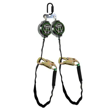 Safewaze 018-5034 - 7‘ Web 40" Dual Leg Tie Back Retractable w/ EX313 Bracket & Triple Lock Steel