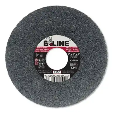 B-Line 611C Straight Wheel, 6" x 1", Coarse (12pk)