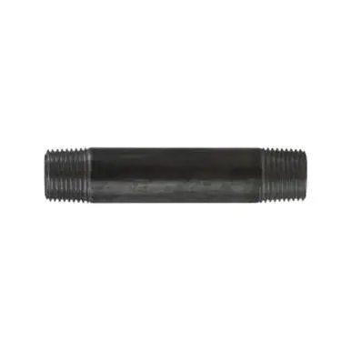 Midland Industries 57072 - Welded Pipe Nipple, 1/2" MPT x 1/2" MPT, 8" L, Steel, Black, SCH 40