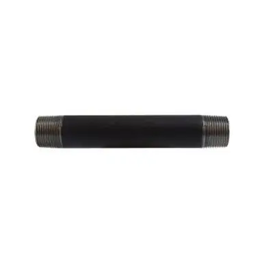 Midland Industries 59080SMLS - Seamless Pipe Nipple, 3/4" MPT x 3/4" MPT, 1-3/8" L, Steel, Black,