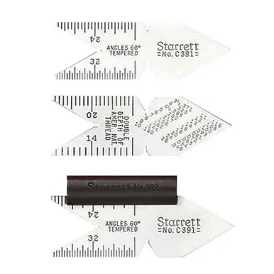 Starrett 51475 Center Gauge, Inch, Spring Steel
