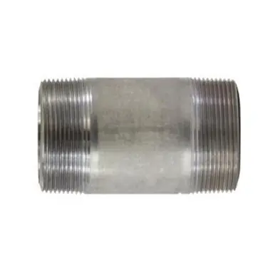 Midland Industries 51180 - Seamless Pipe Nipple, 2-1/2" MPT x 2-1/2" MPT, Close L, Stainless Steel,