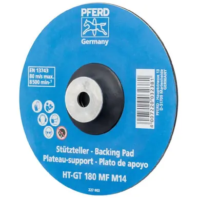 PFERD 69488 7" Temp.-Resistant Fiber Disc Backing Pad - 5/8-11 Nut - Hard Desnity