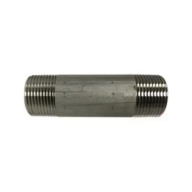 Midland Industries 49114 - Welded Pipe Nipple, 1" MPT x 1" MPT, 11" L, Stainless Steel, SCH 40