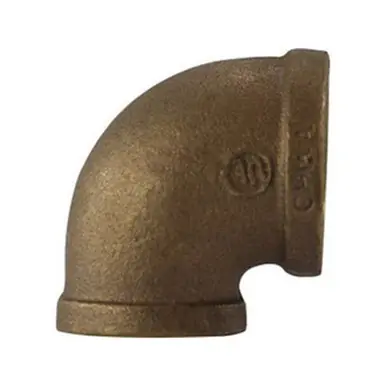 Midland Industries 44122 - 90° Reducing Elbow, 3/8" FPT x 1/4" FPT, Bronze