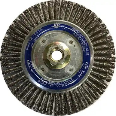 JAZ 43182B 6" Stringer Bead Knot Wire Wheel, 50 Knots, .020" 302 Stainless Steel, 5/8"-11 (10pk)
