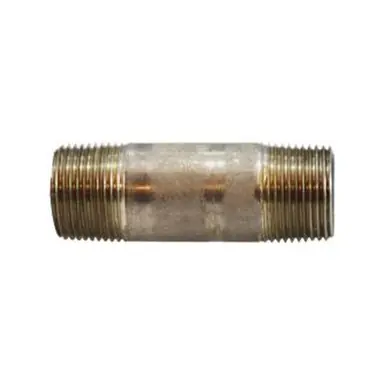Midland Industries 51090 - Seamless Pipe Nipple, 3/4" MPT x 3/4" MPT, 6" L, Stainless Steel, SCH 80