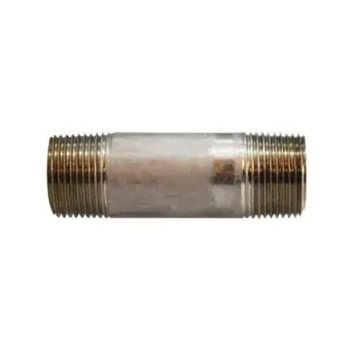 Midland Industries 52086 - Seamless Pipe Nipple, 3/4" MPT x 3/4" MPT, 4" L, Stainless Steel, SCH 80