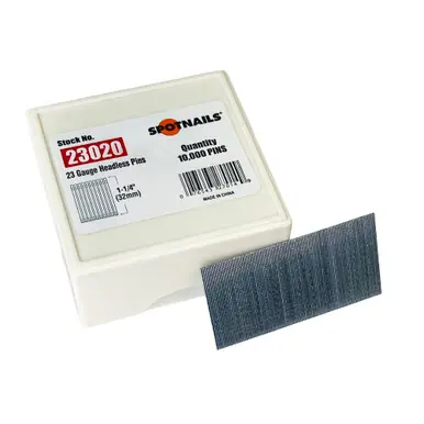 Spotnails 23020 - 23 Gauge 1-1/4" Headless Pins, 10,000ct