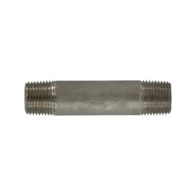 Midland Industries 52066 - Seamless Pipe Nipple, 1/2" MPT x 1/2" MPT, 4" L, Stainless Steel, SCH 80