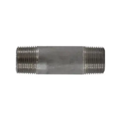 Midland Industries 51102 - Seamless Pipe Nipple, 1" MPT x 1" MPT, 2-1/2" L, Stainless Steel, SCH 80