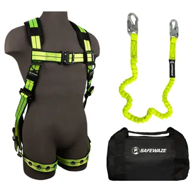Safewaze FS152-L/XL - PRO+ Bag Combo FS-FLEX185-L/XL Harness, FS590 Lanyard, FS8150 Bag