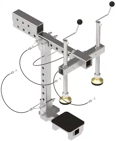 Xtirpa by Safewaze A2126-50 - C-Clamp adapter for hitch mount (short mezzanine)