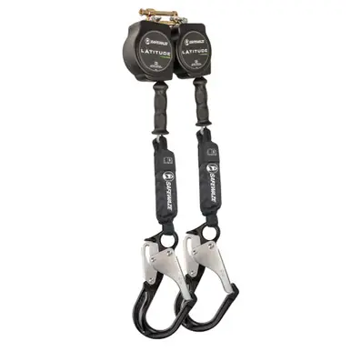 Safewaze SW8008-10-ALU-RBHDL - Latitude HD 10‘ Dual Cable SRL-P SW-9012 BWB, Alu Rebar Hooks