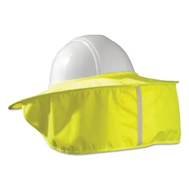 OccuNomix 899-HVYS Hard Hat Shade, Yellow, Cotton/Polyester with Wire Spring